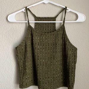 Olive Green Crop Top